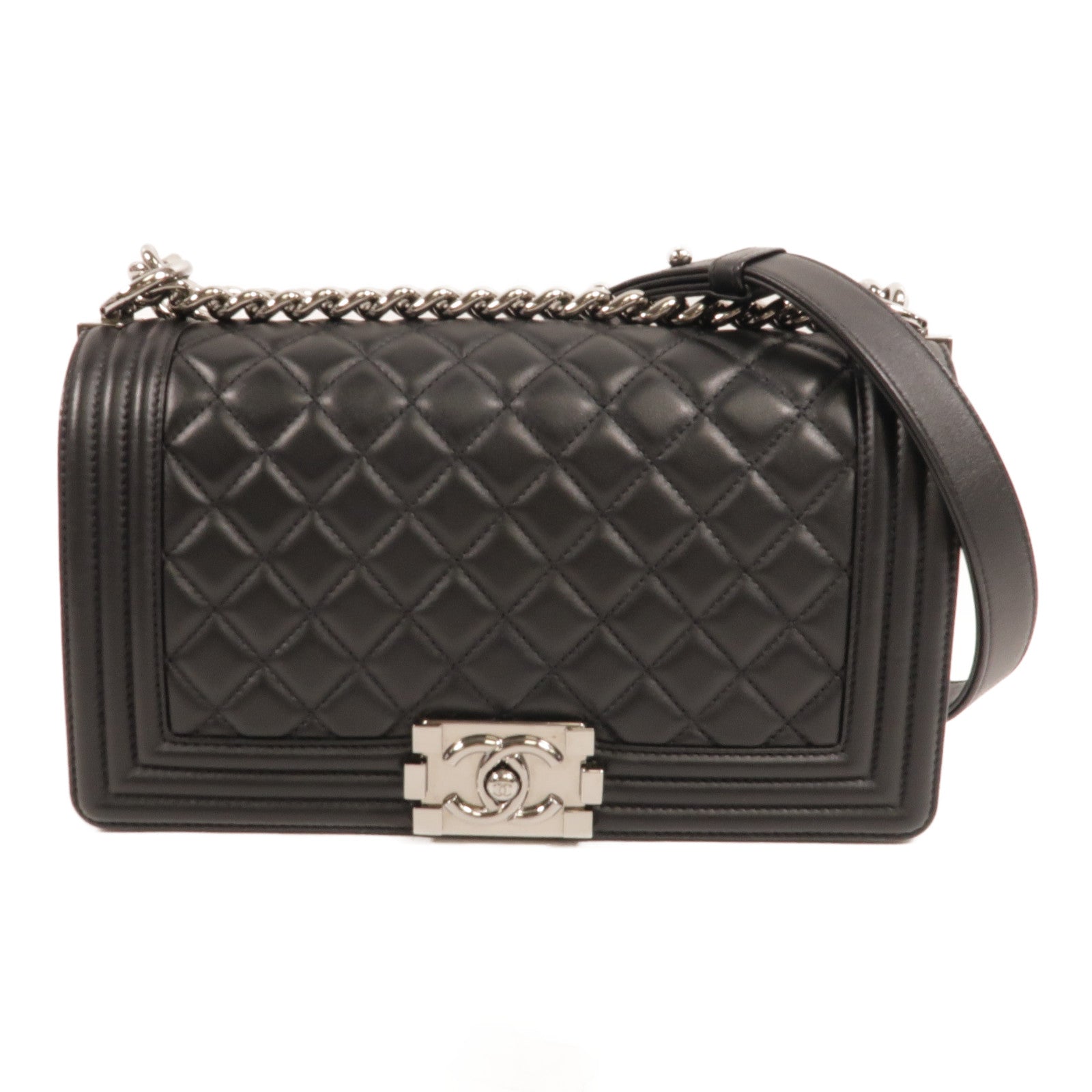 CHANEL 羊皮皮革Boy 25肩背袋