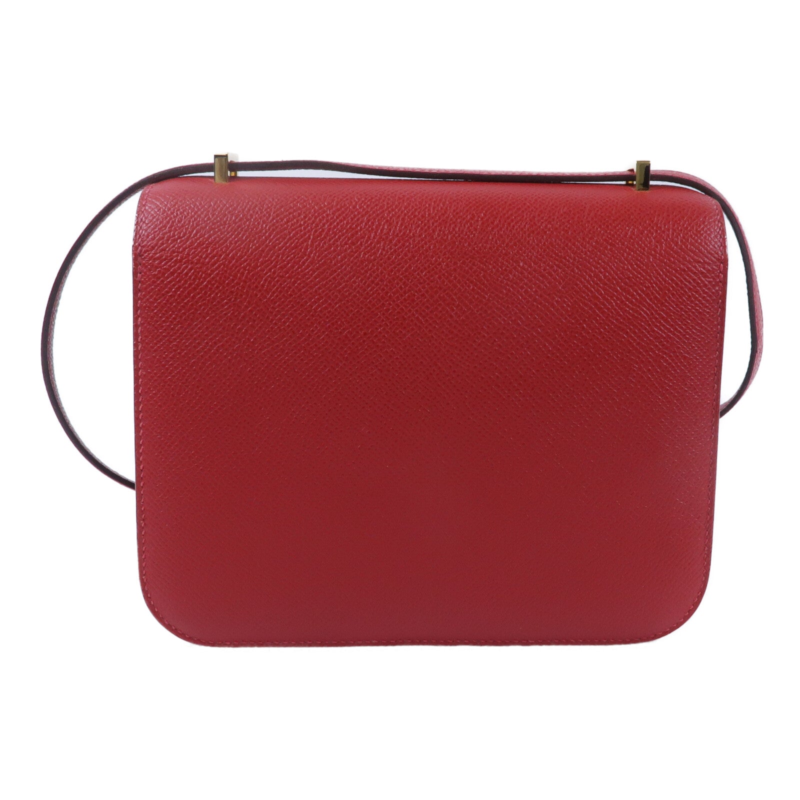 HERMES Epsom皮革Constance Mini肩背袋Rouge Casaque