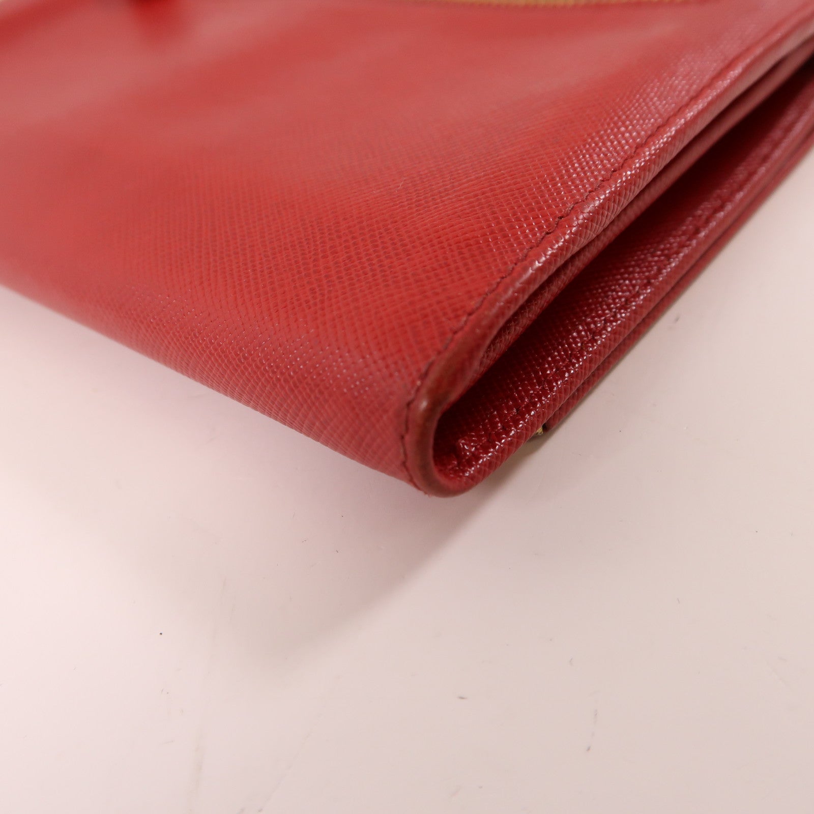 PRADA 牛皮皮革Long wallet金扣長錢包