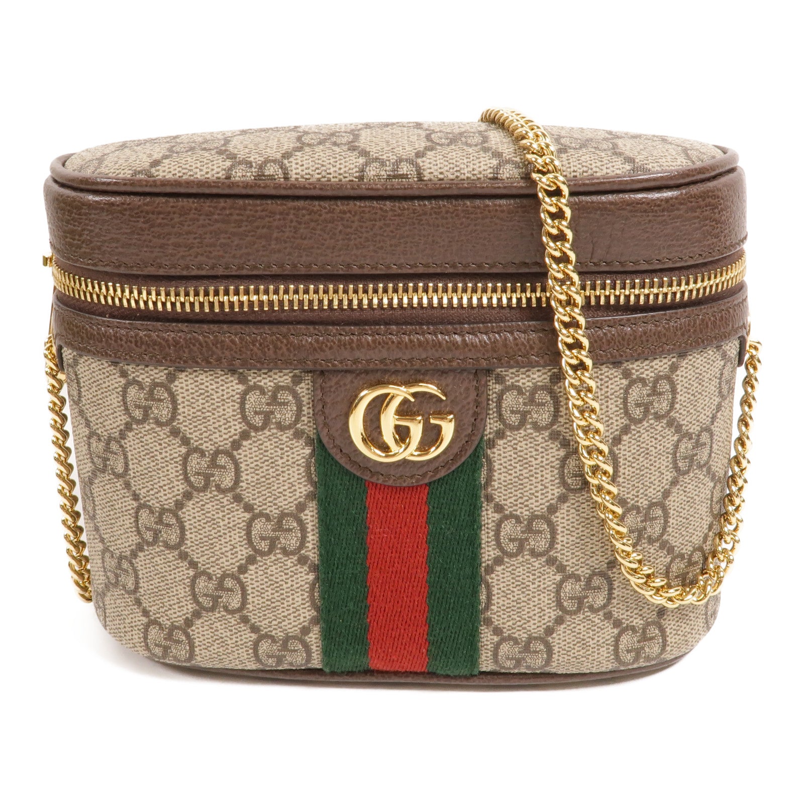 GUCCI 塗層帆布GG Supreme Ophidia腰包/鏈帶肩背袋