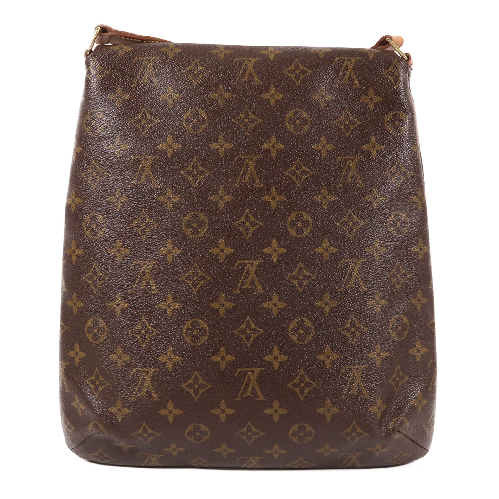 LOUIS VUITTON Monogram Musette金扣肩背袋棕色