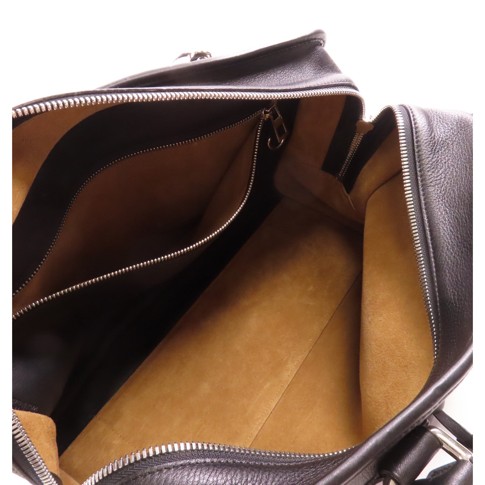 LOEWE 牛皮皮革Amazona銀扣手挽肩背兩用袋