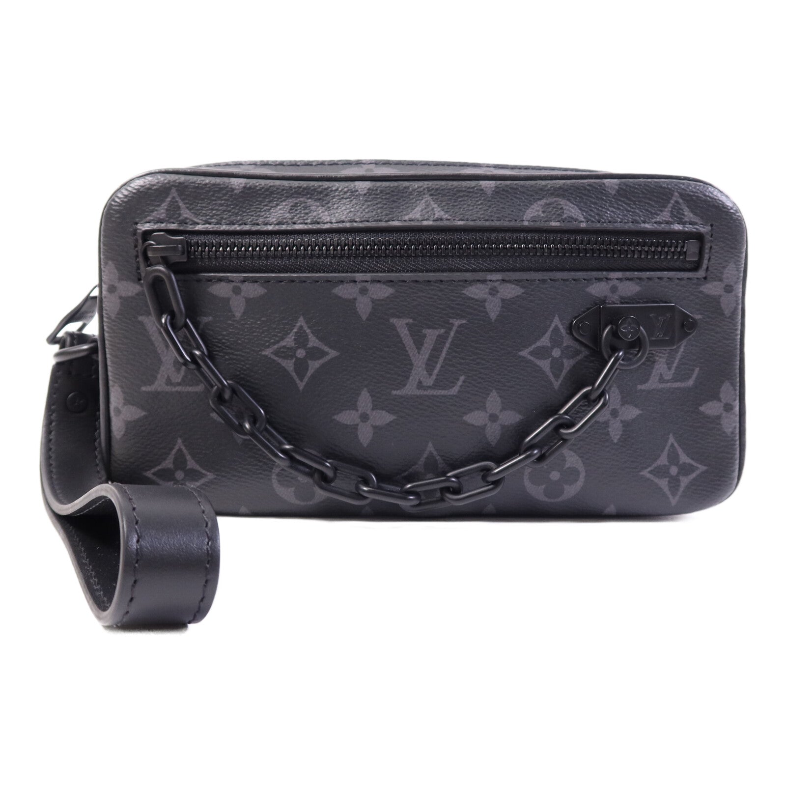 LOUIS VUITTON Monogram Eclipse Pochette Volga Clutch Bag手拿包
