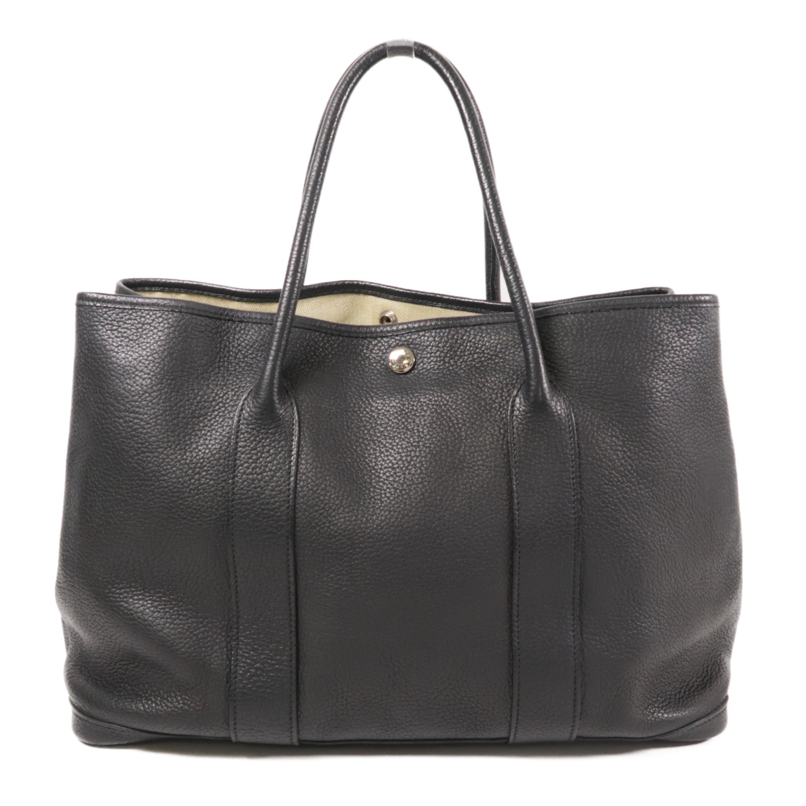 HERMES Negonda皮革GardenParty PM銀扣手挽袋