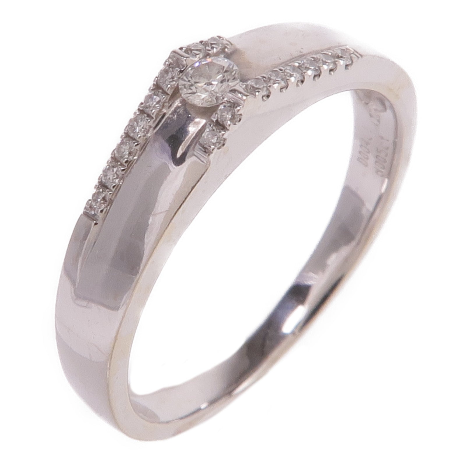 JEWELRY 【激減優惠】18K白金Diamond Ring鑽石戒指US#4.75
