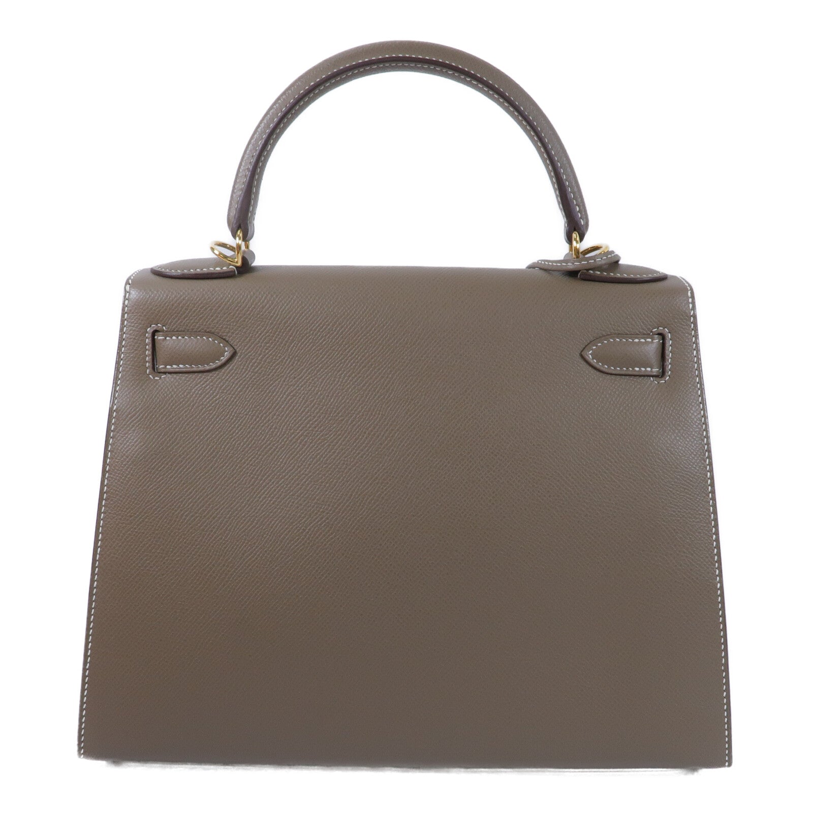 HERMES Epsom皮革Kelly 28手挽肩背兩用袋Etoupe