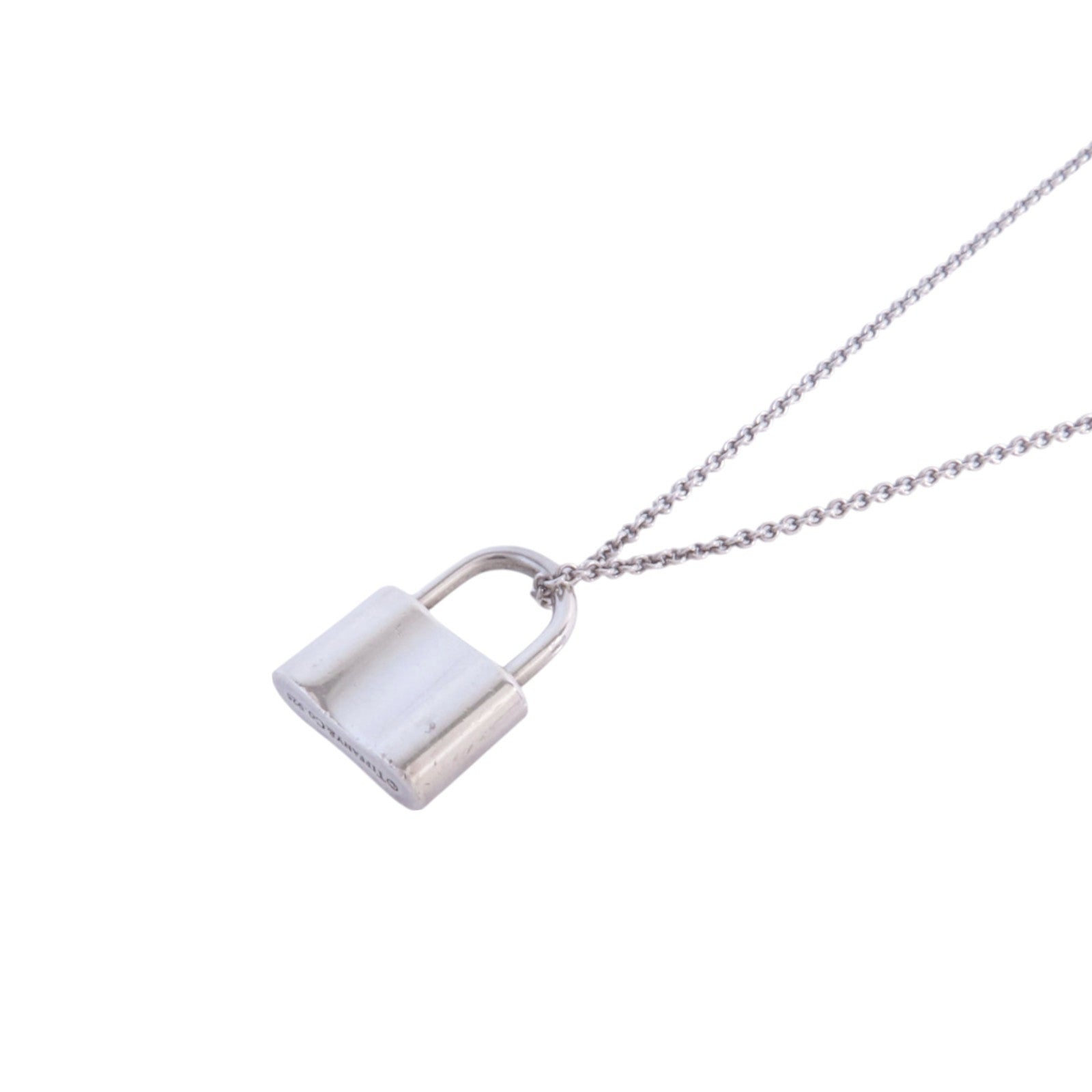 TIFFANY&CO 925純銀Padlock Necklace銀扣項鏈
