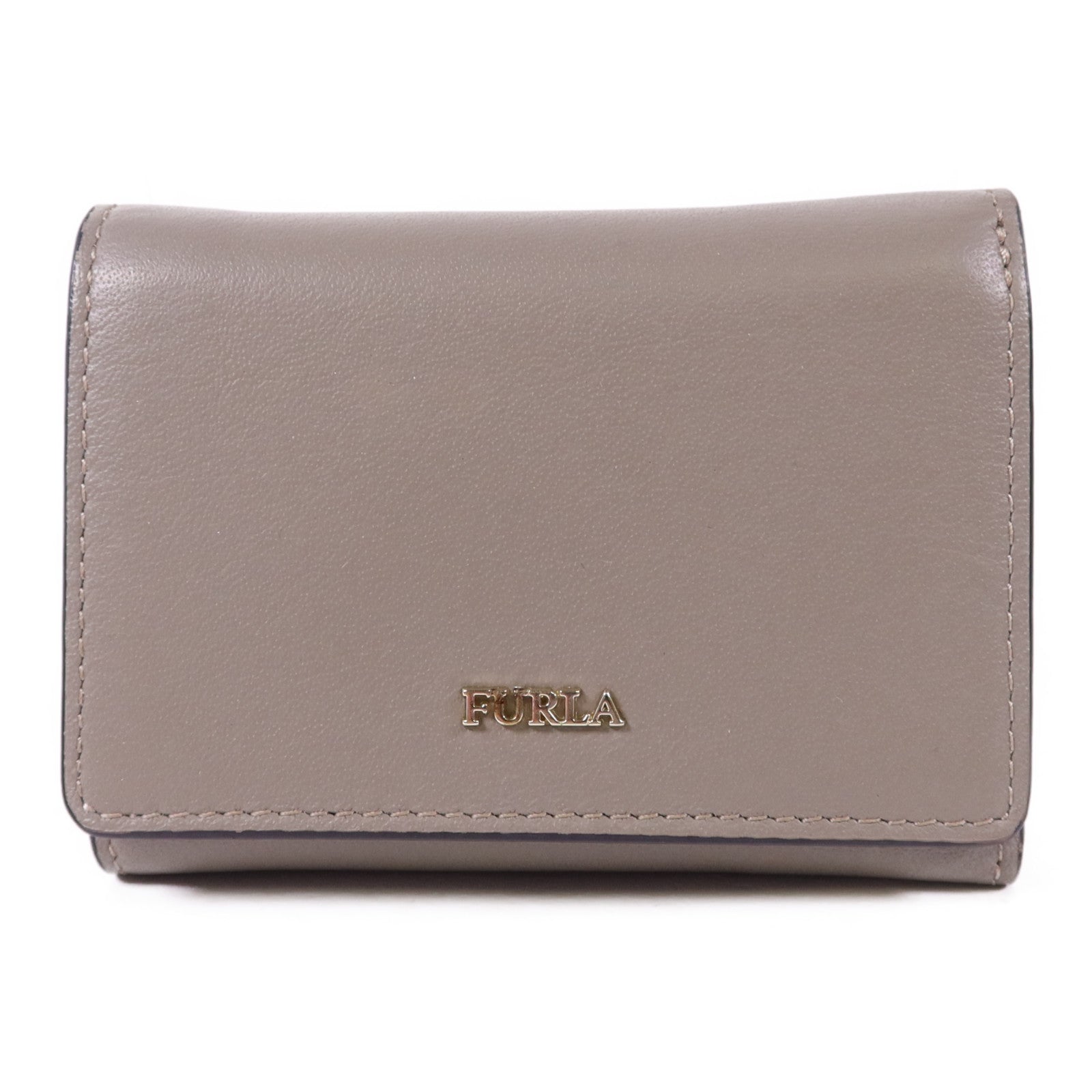 Furla 牛皮皮革Trifold Wallet金扣錢包