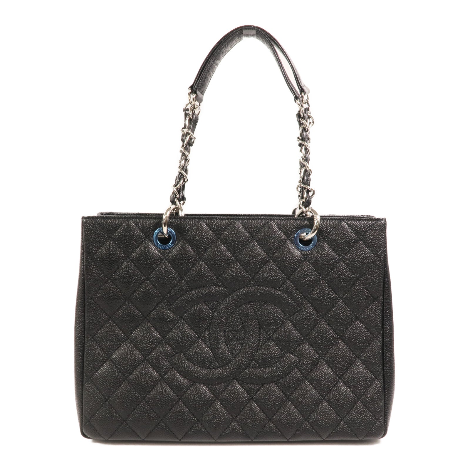 CHANEL 牛皮皮革GST Grand Shopping Tote Bag鏈帶肩背袋