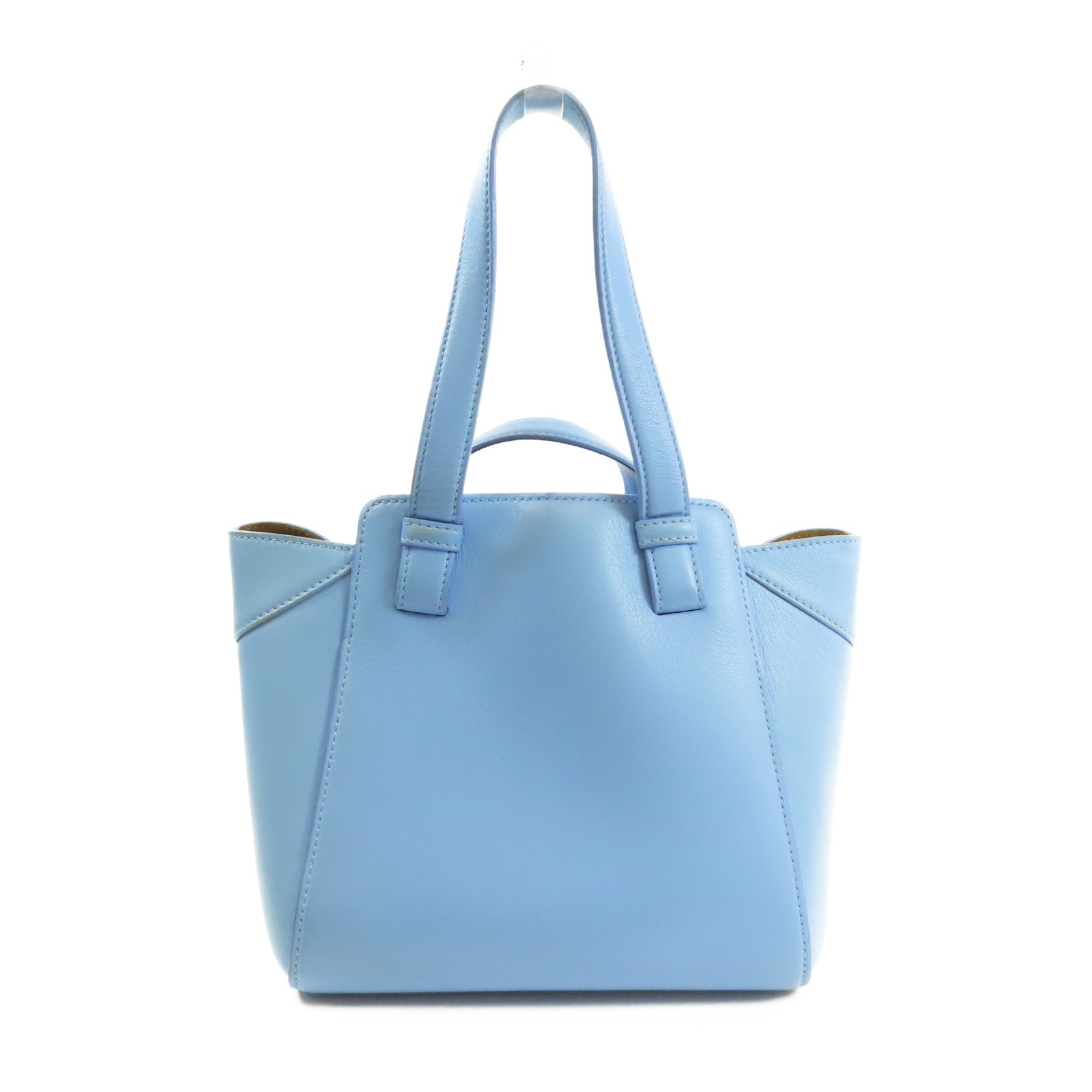 LOEWE GHW Hammock Nugget 2 Way Shoulder Bag Handbag Calfskin Leather Light Blue
