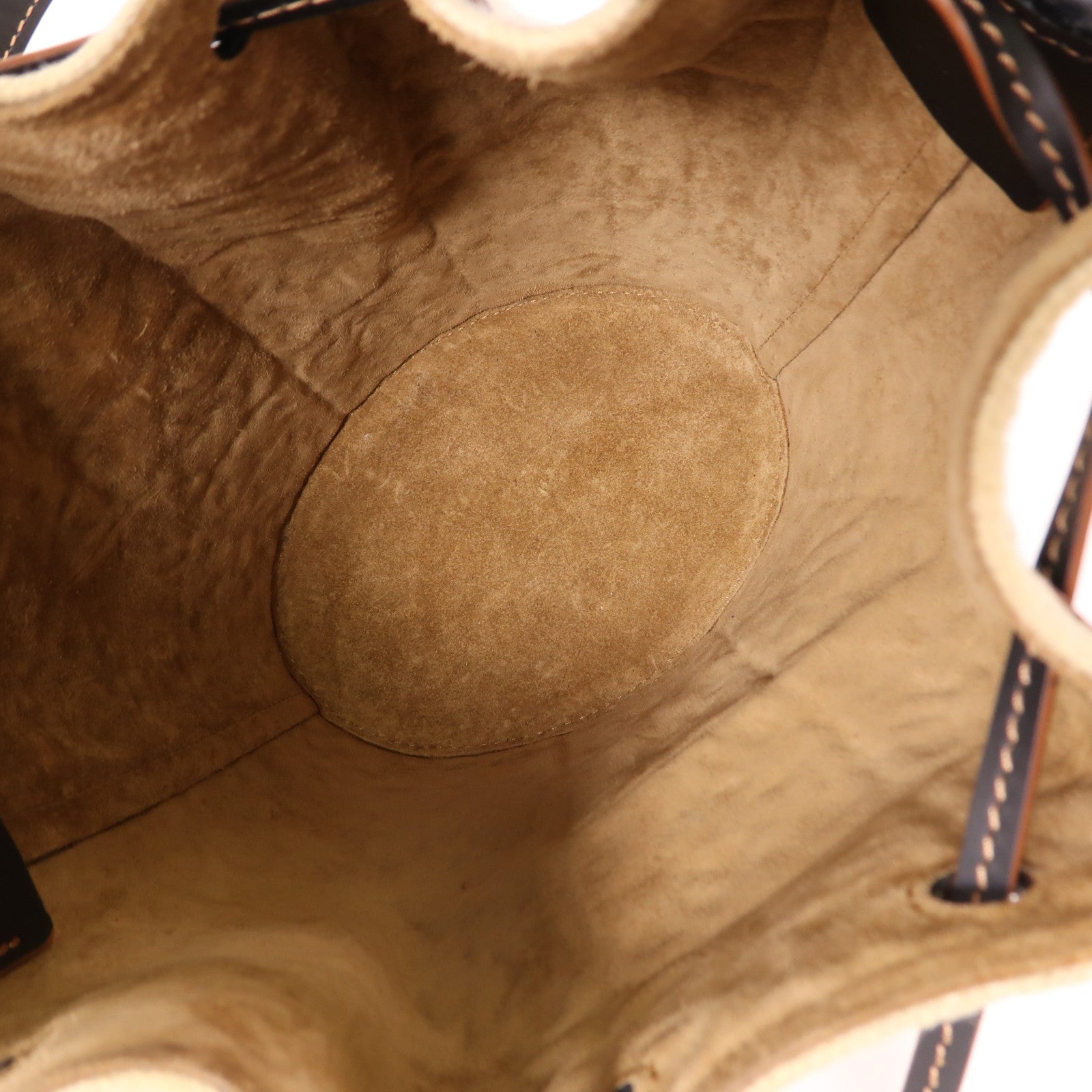 LOEWE 帆布/牛皮皮革Balloon Anagram銀扣手挽肩背兩用袋