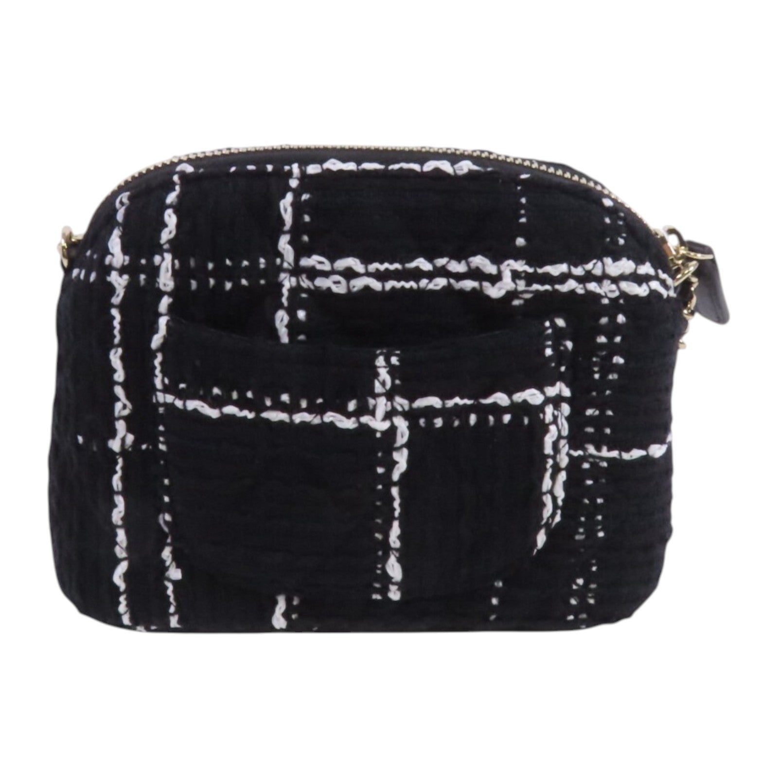 CHANEL 斜紋軟呢Chain Shoulder Bag金扣鏈帶肩背袋