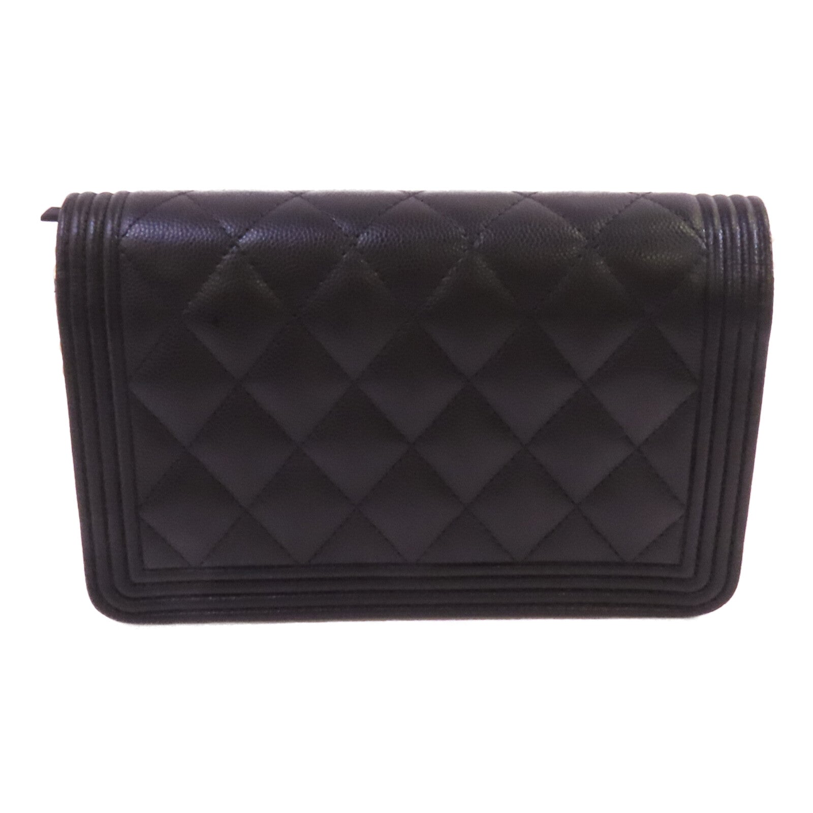 CHANEL 牛皮皮革Boy WOC Wallet On Chain金扣鏈帶肩背袋