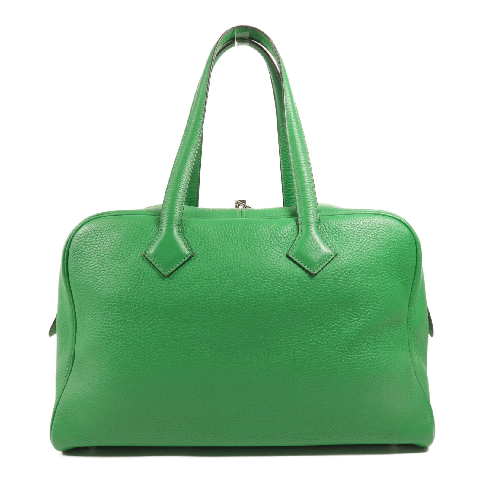 HERMES Clemence皮革Victoria銀扣肩背袋