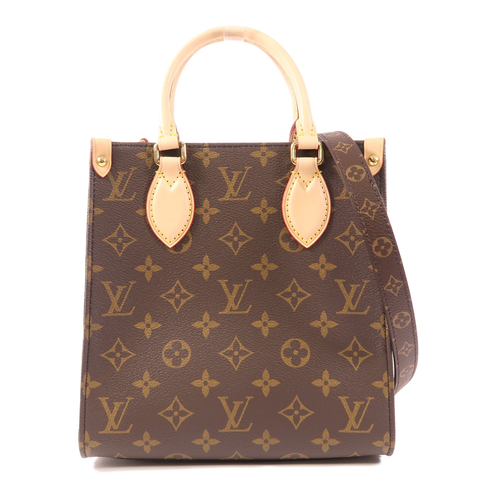 LOUIS VUITTON LV GHW Sac Plat BB 2 Way Shoulder Bag M46265 Monogram Brown