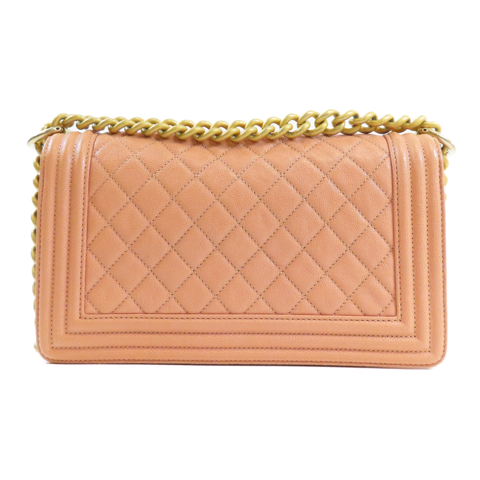 CHANEL 牛皮皮革Boy 25金扣肩背袋