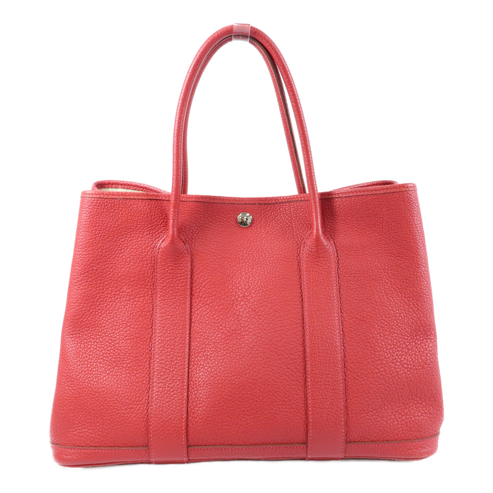 HERMES Negonda皮革Garden Party PM手挽袋Rouge Casaque