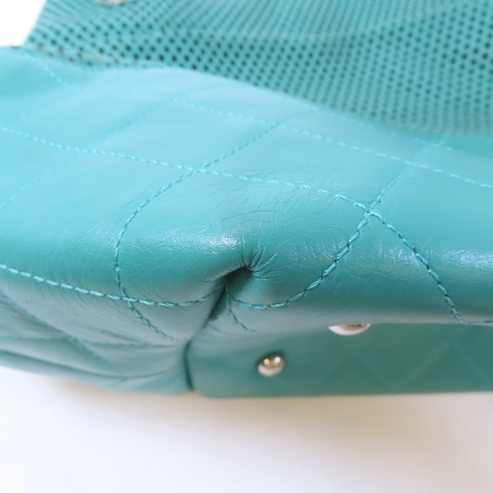 CHANEL (PRICE DOWN) Quilted CC SHW Chain Shoulder Handbag Lambskin Leather Green