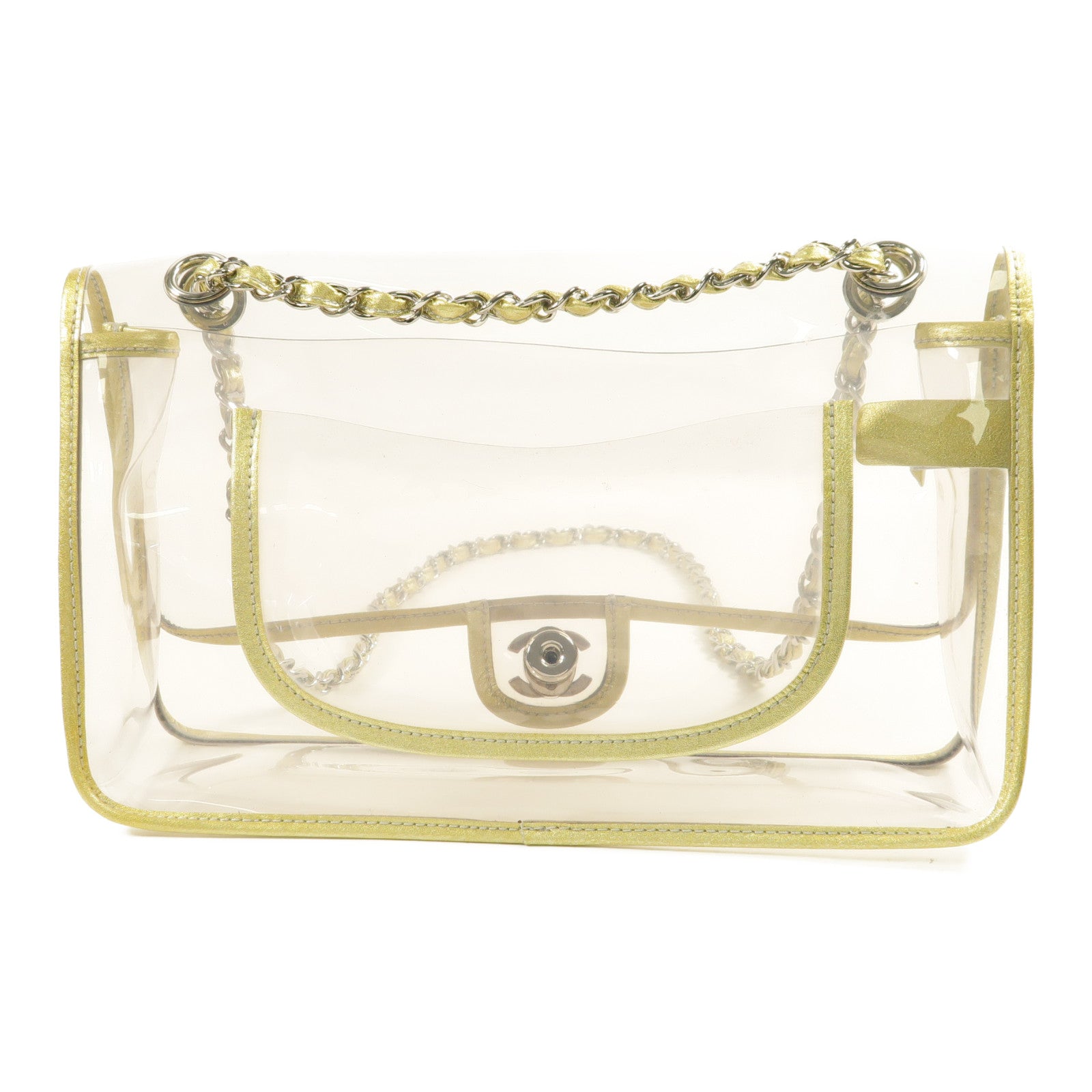 CHANEL PVC Chain Shoulder鏈帶肩背袋