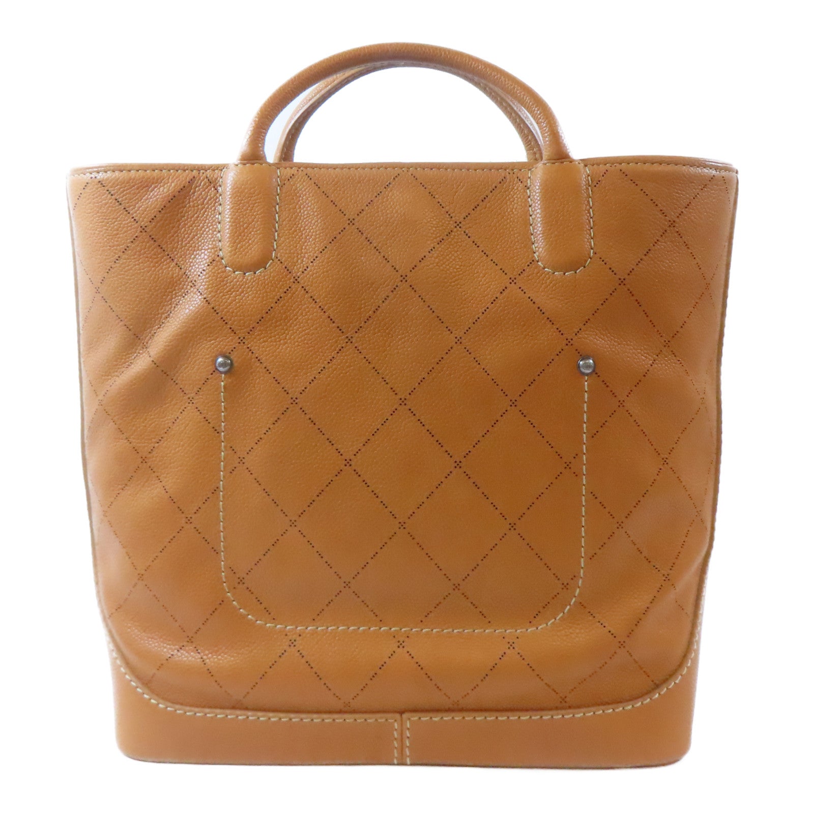 CHANEL 【激減優惠】菱格牛皮皮革2 Way Shoulder Bag手挽肩背兩用袋啡色