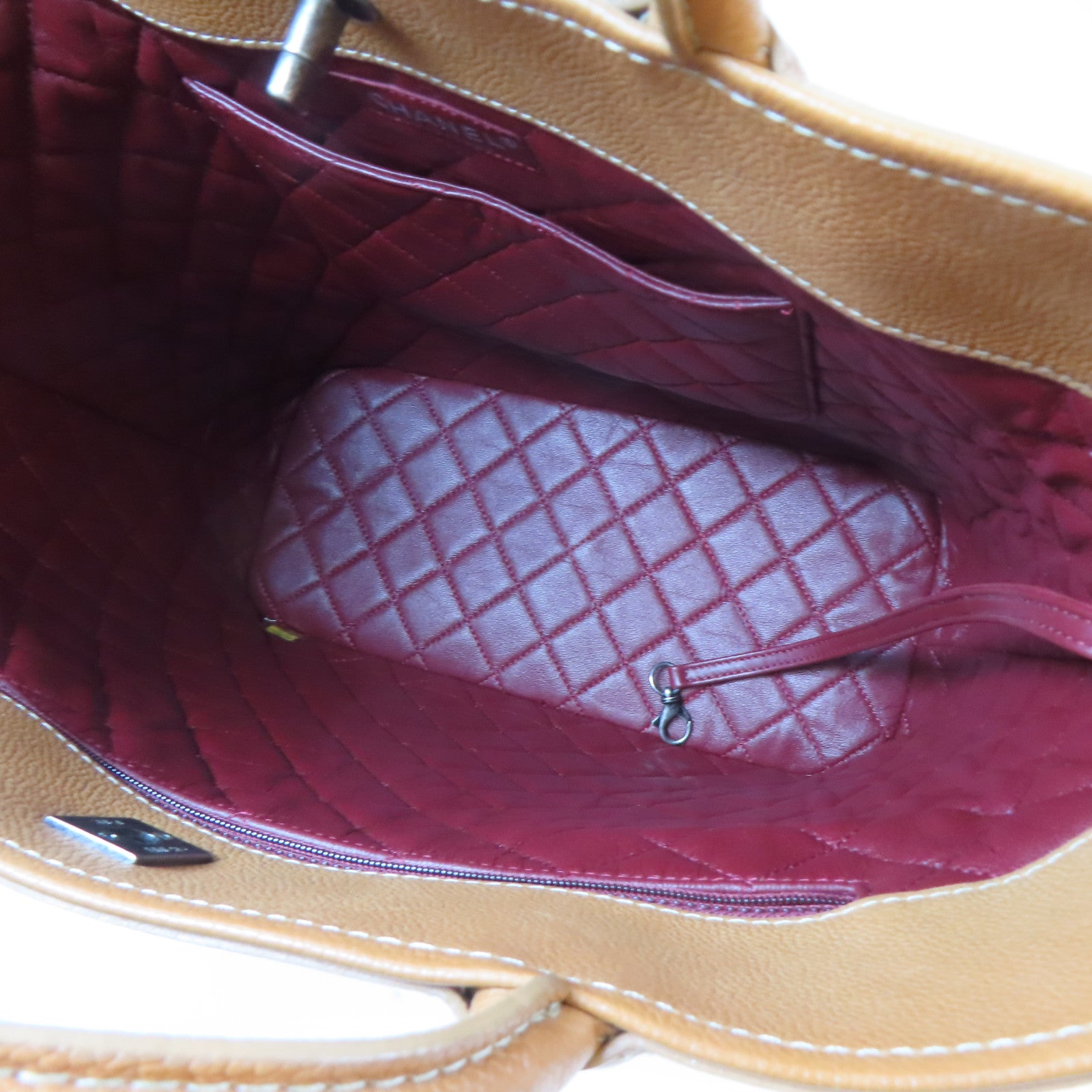 CHANEL 【激減優惠】菱格牛皮皮革2 Way Shoulder Bag手挽肩背兩用袋啡色