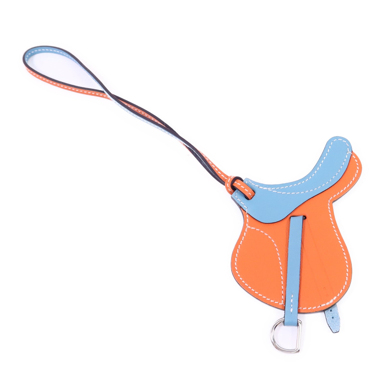 HERMES Swift皮革Paddock Saddle Selle掛飾