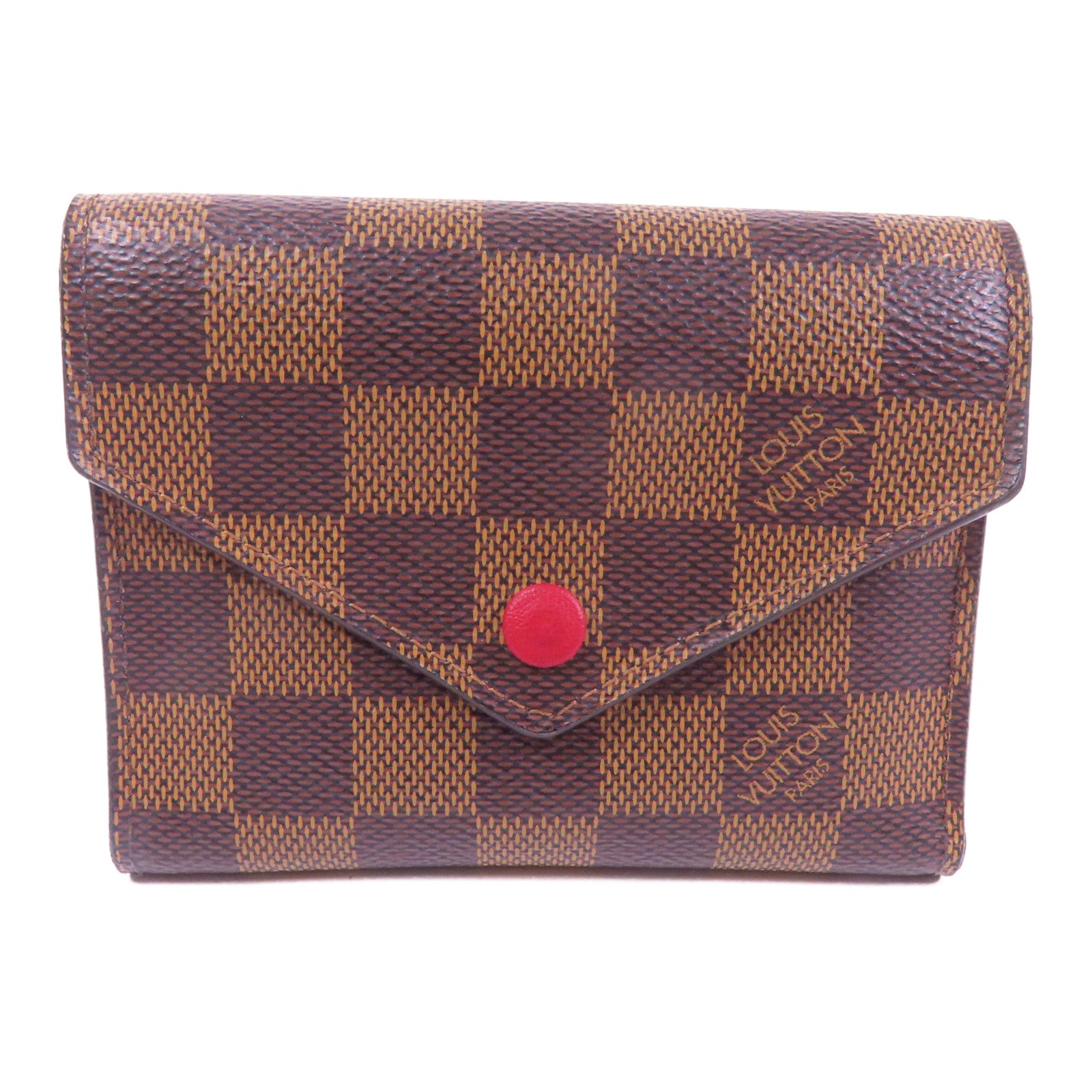 LOUIS VUITTON Damier Victorine Wallet金扣銀包
