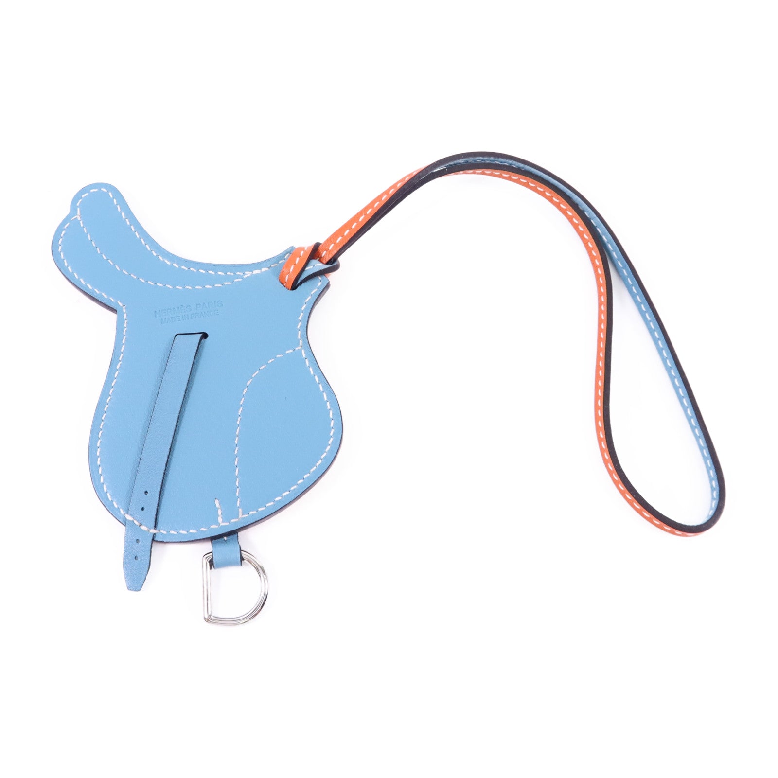 HERMES Swift皮革Paddock Saddle Selle掛飾