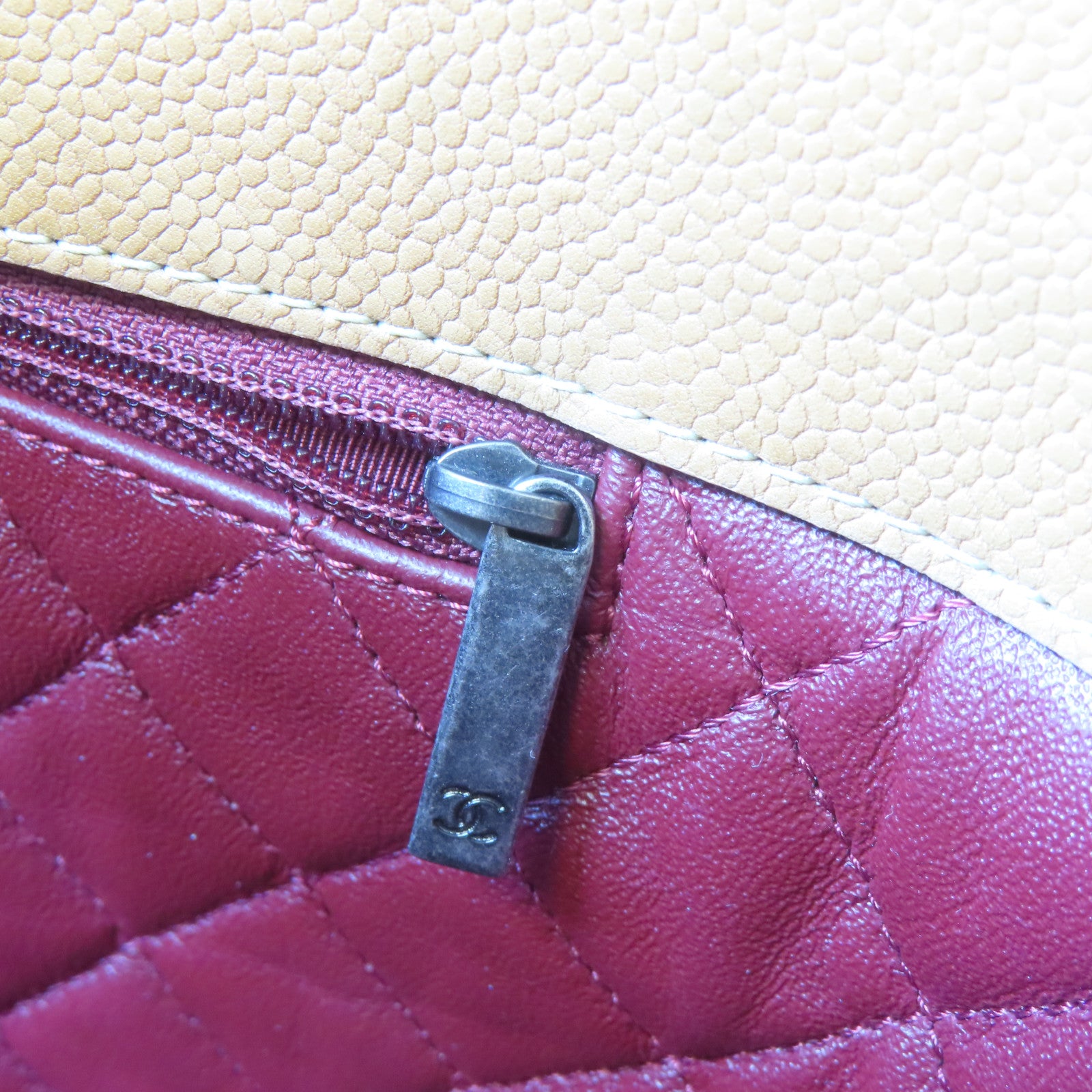 CHANEL 【激減優惠】菱格牛皮皮革2 Way Shoulder Bag手挽肩背兩用袋啡色