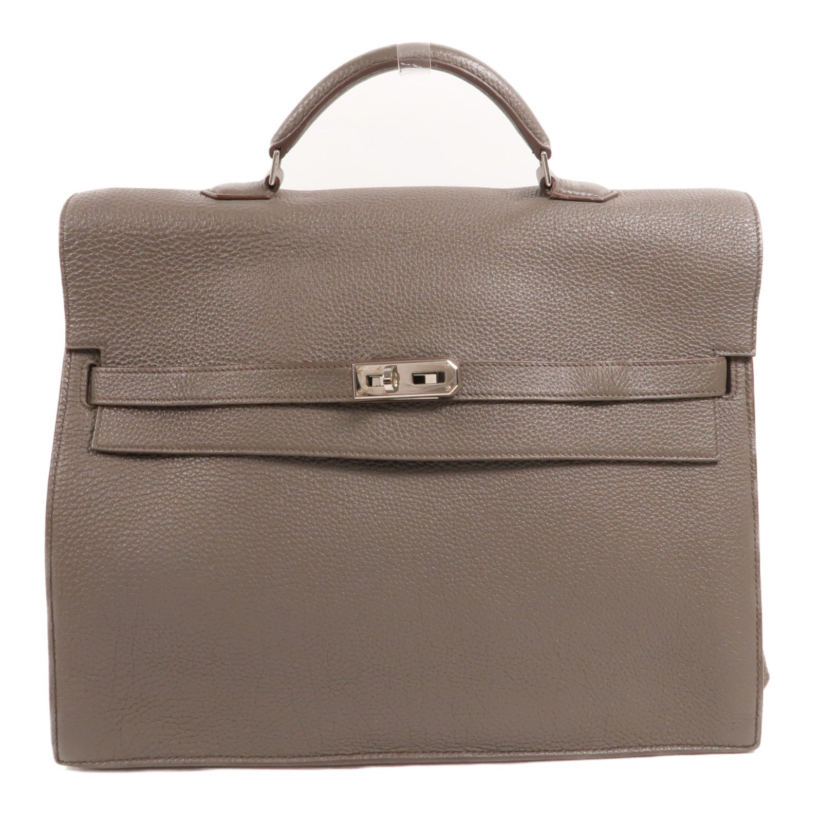 HERMES Togo皮革Kelly Depeches 34公事包Etain