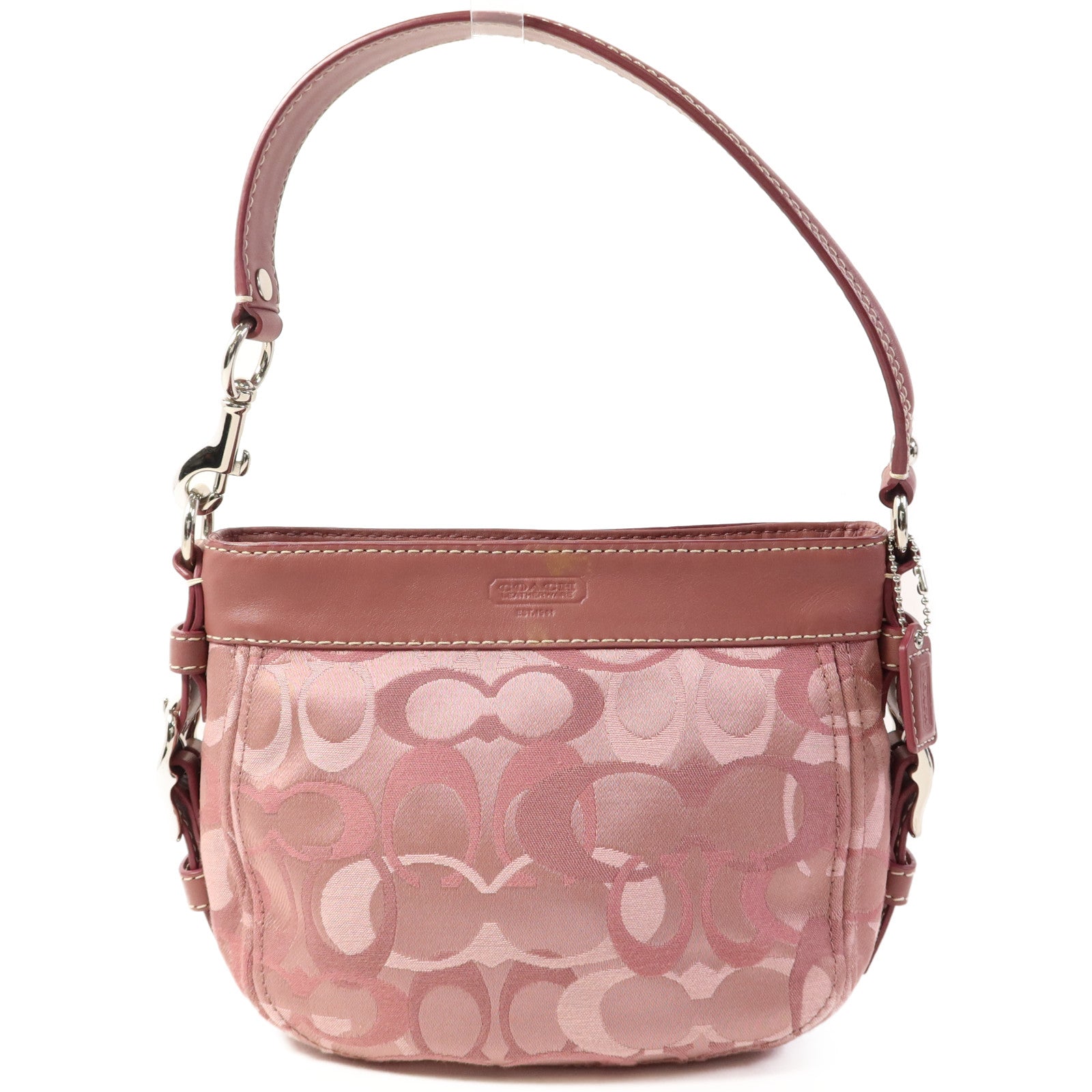 COACH 布料Zoe Handbag銀扣手挽袋