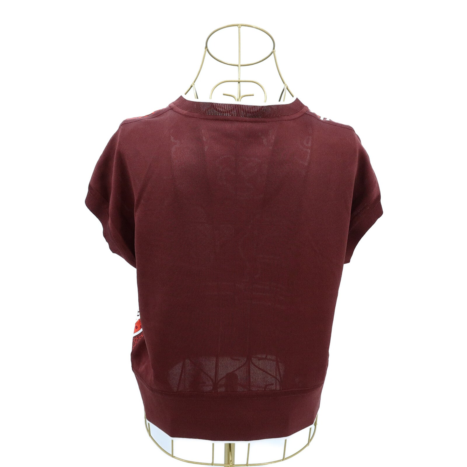 HERMES Silk Mors Et Gourmettes Top上衣