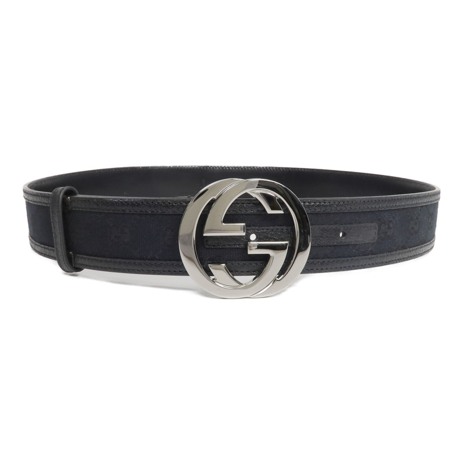 GUCCI 帆布/皮革Interlocking GG Belt腰帶