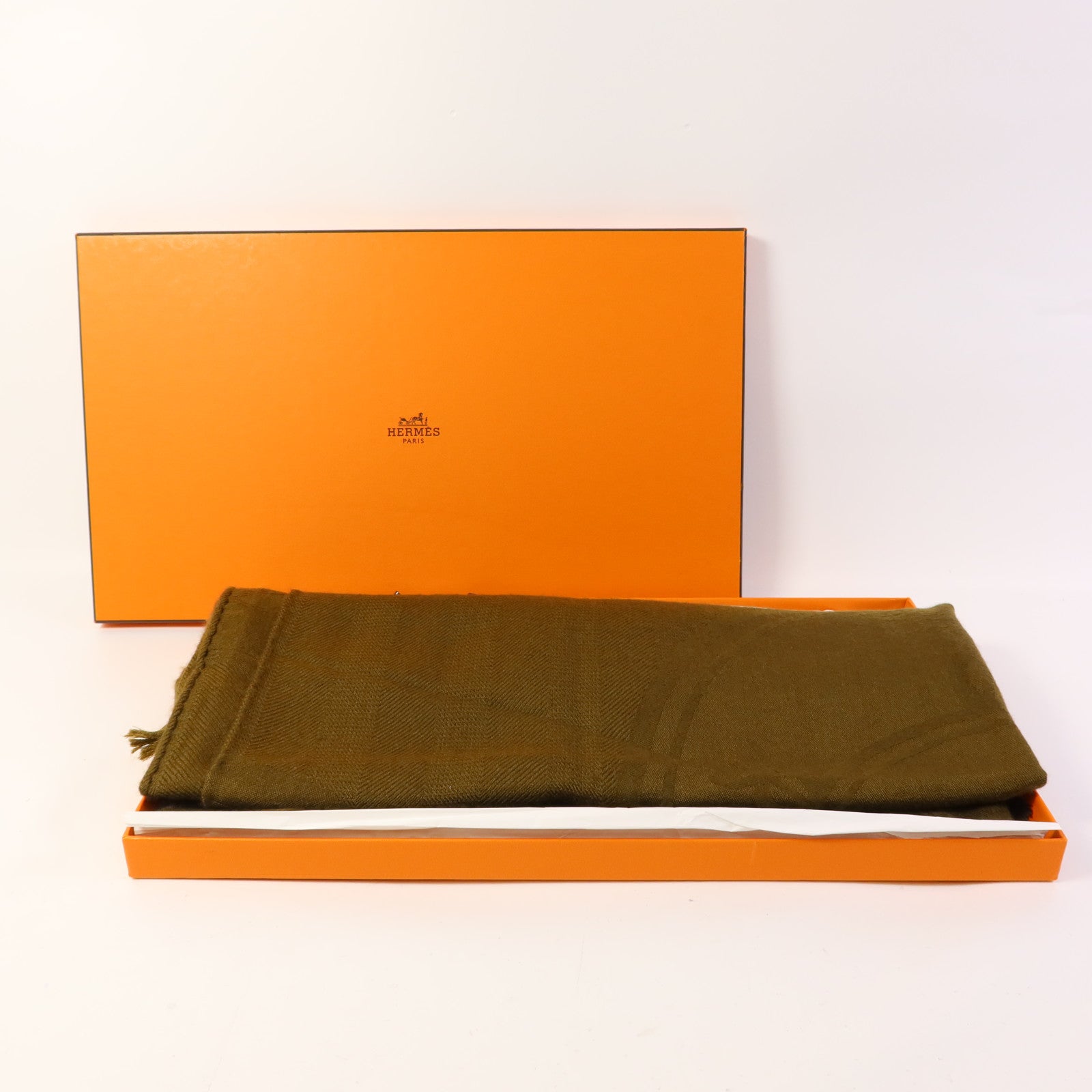 HERMES 羊絨/絲質Scarf頸巾