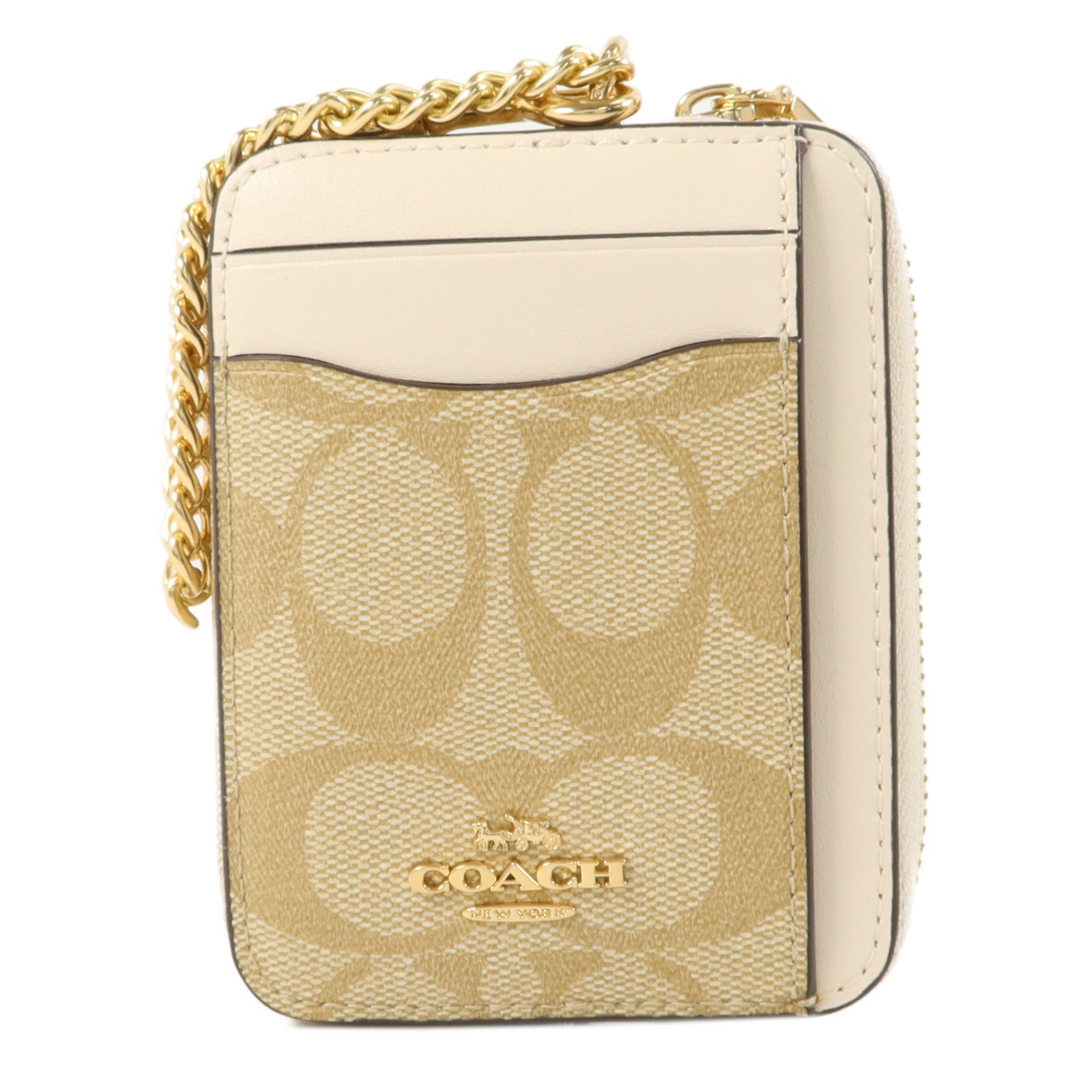 COACH 塗層帆布Zip Card Case卡片套