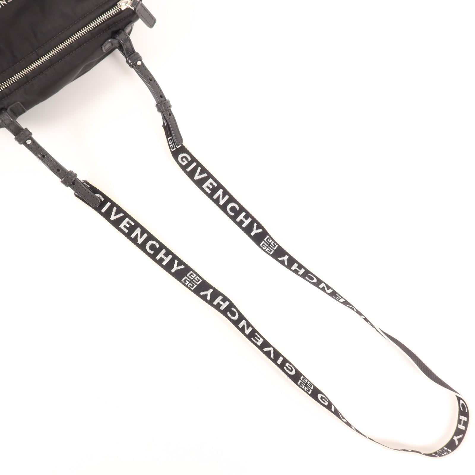 GIVENCHY 尼龍Pandora Mini銀扣肩背袋