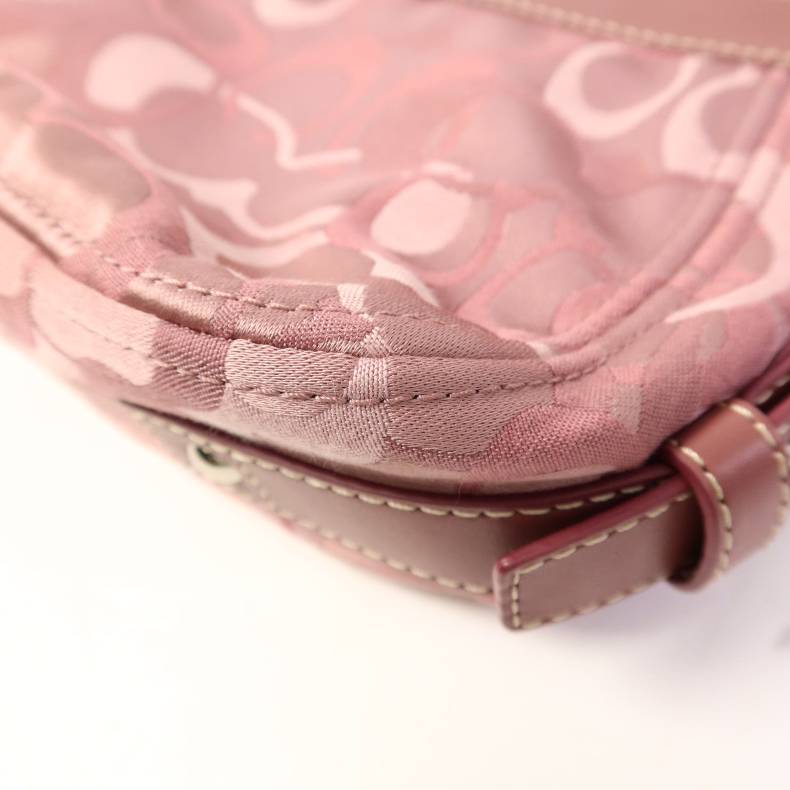 COACH 布料Zoe Handbag銀扣手挽袋