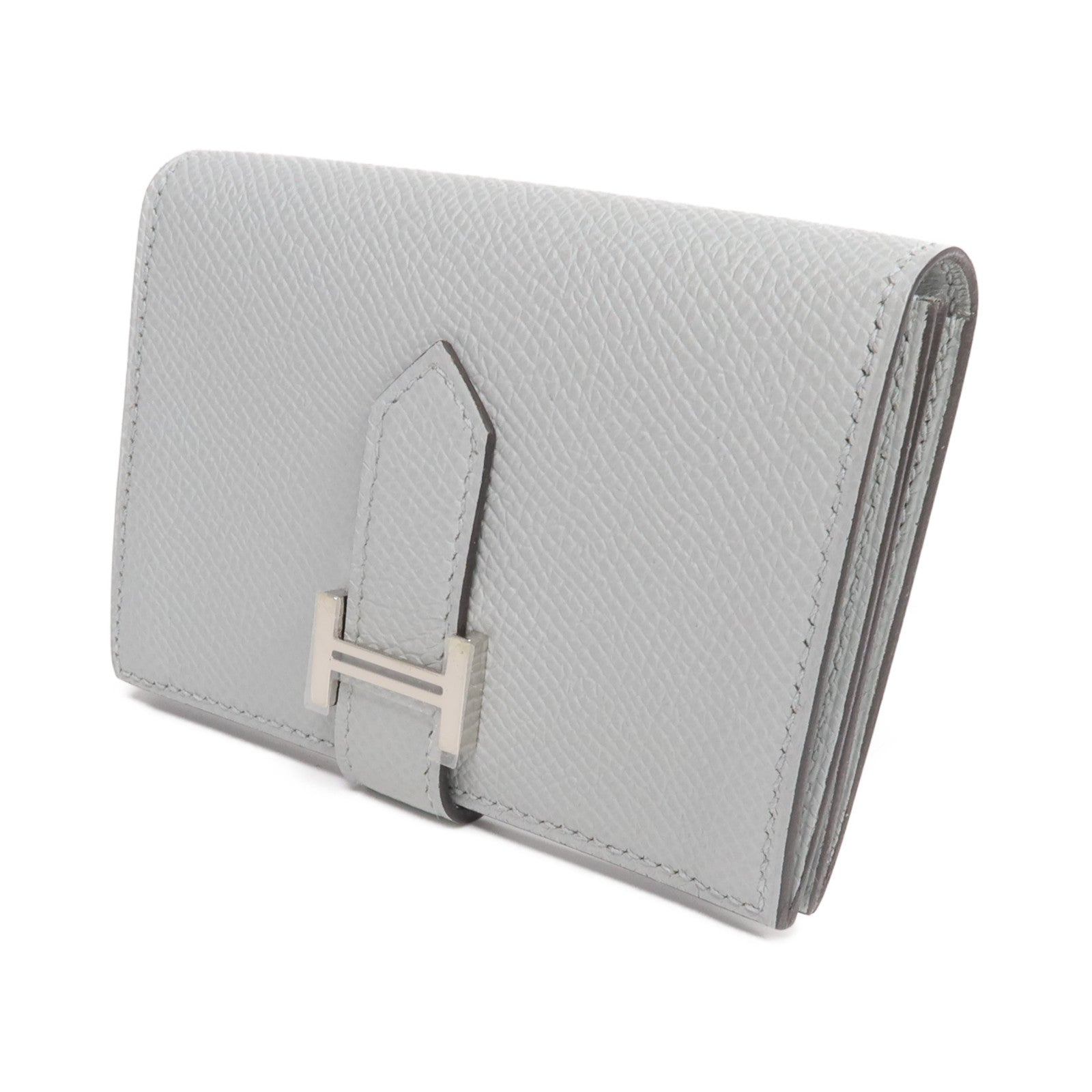 HERMES 【激減優惠】Epsom皮革Bearn Card Case銀扣卡片套