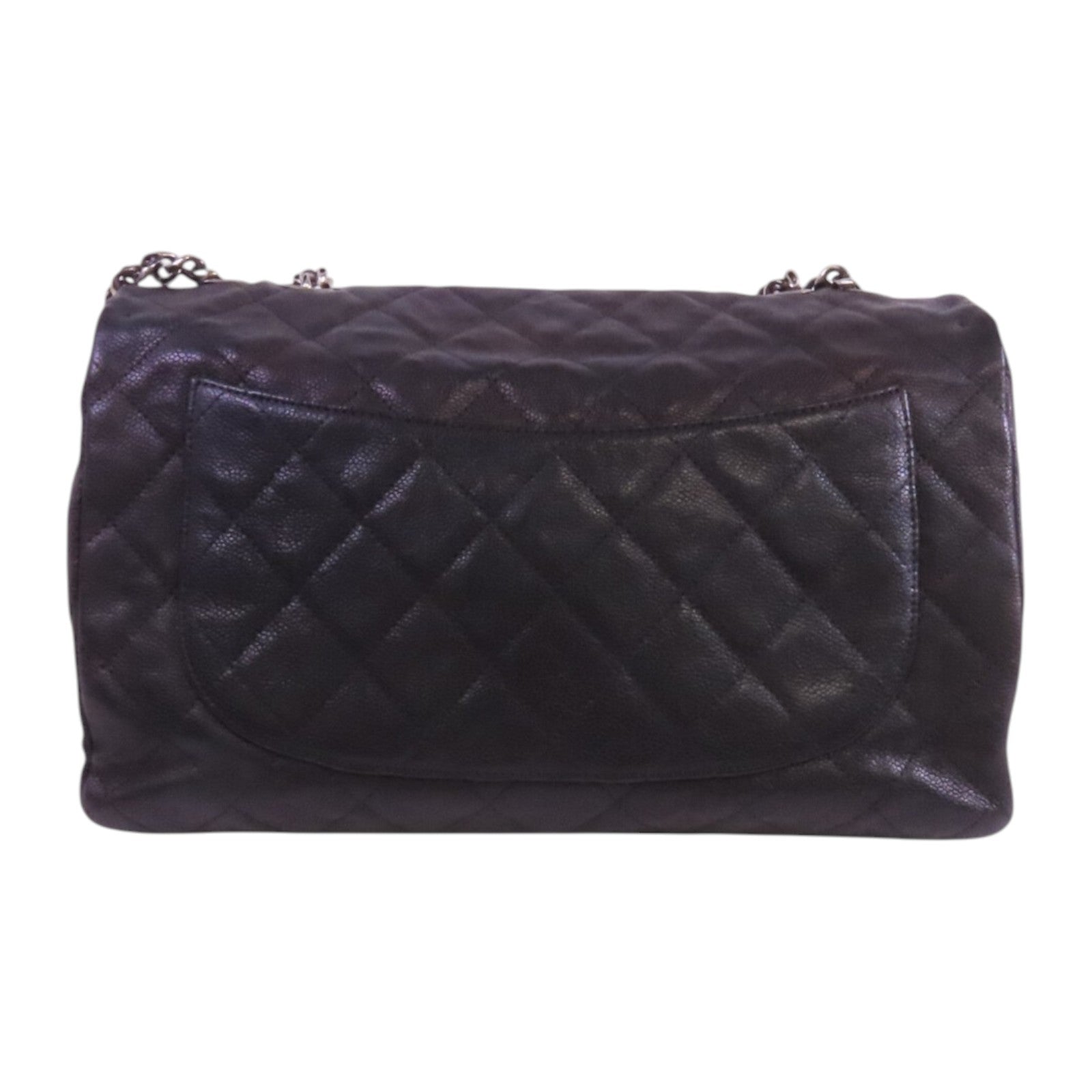 CHANEL 牛皮皮革Chain Shoulder Bag銀扣鏈帶肩背袋