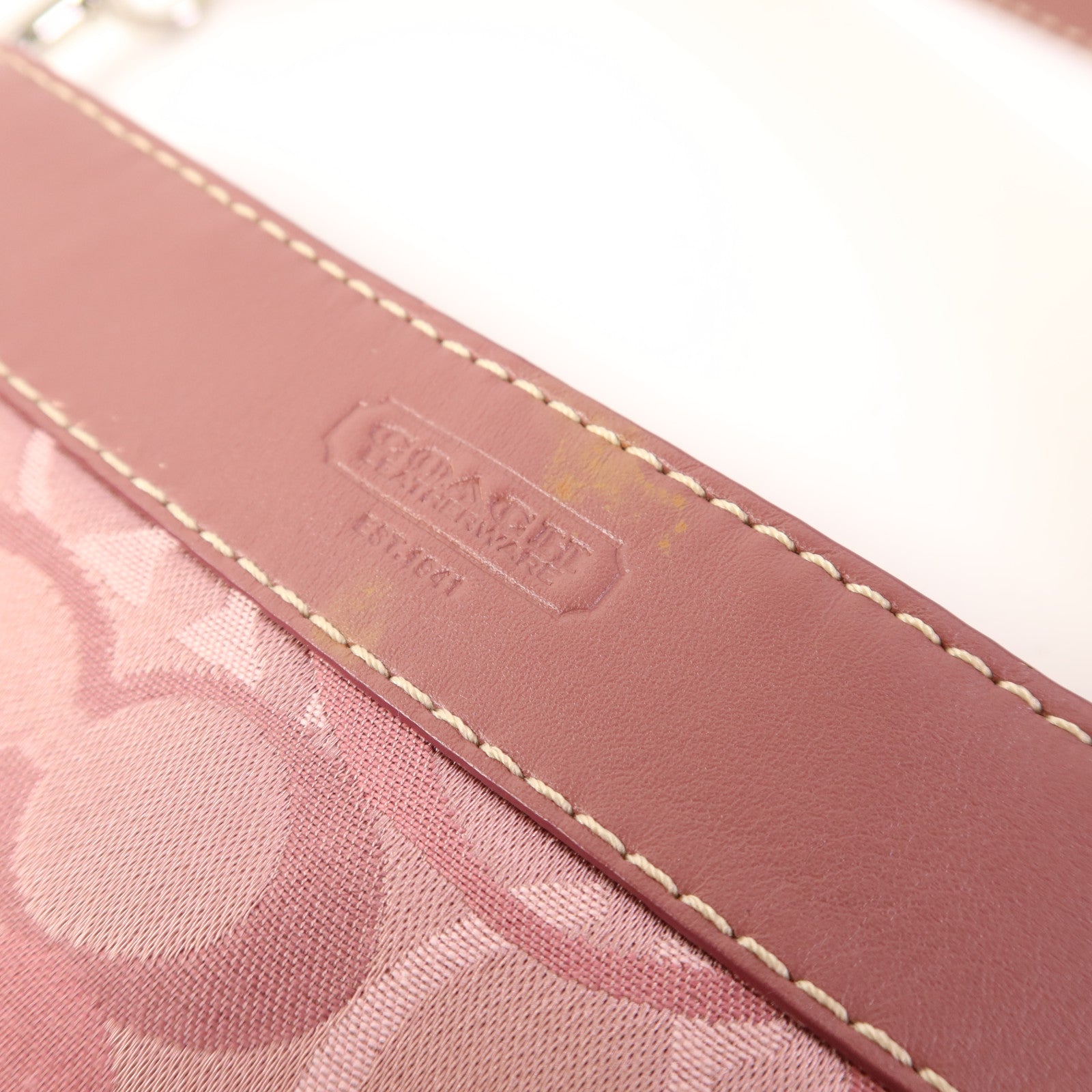 COACH 布料Zoe Handbag銀扣手挽袋