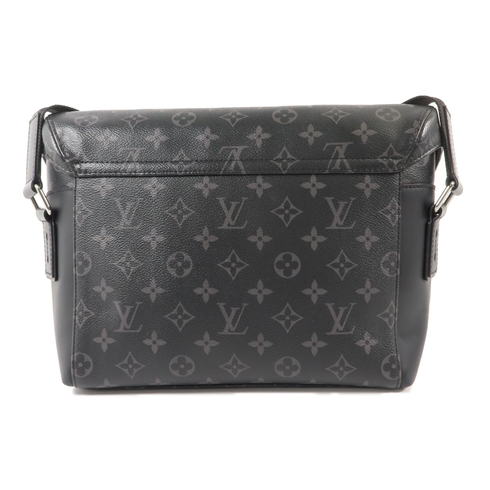 LOUIS VUITTON Monogram Eclipse Messenger PM Voyager銀扣肩背袋