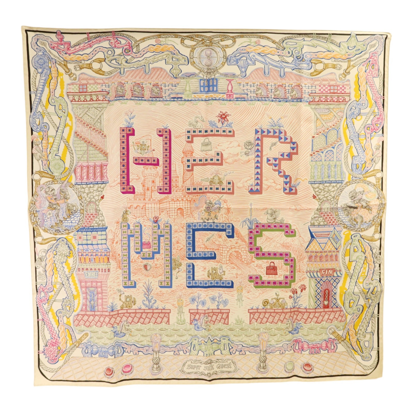 HERMES 絲質Scaft 90x90絲巾