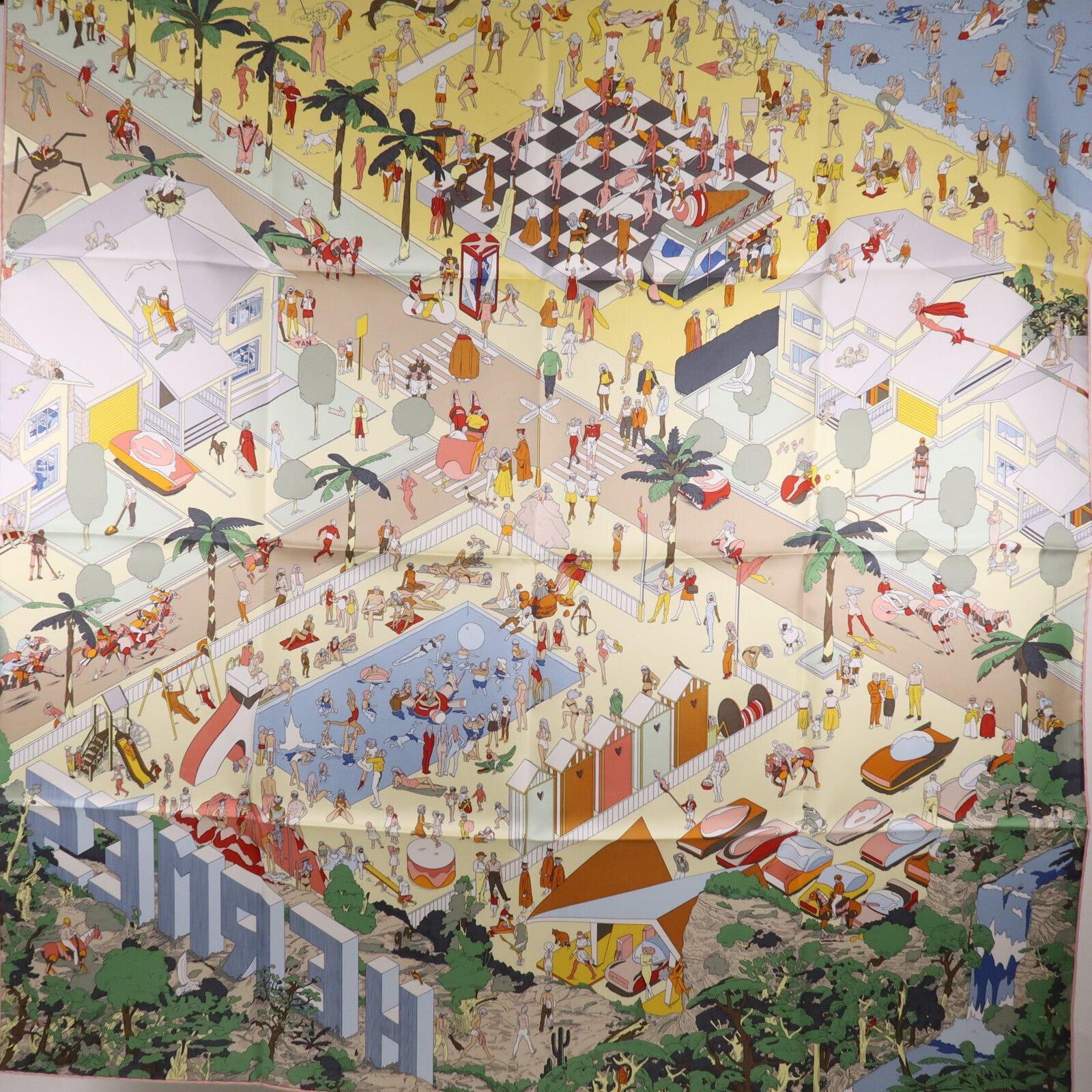 HERMES 絲質Scarf 90X90絲巾