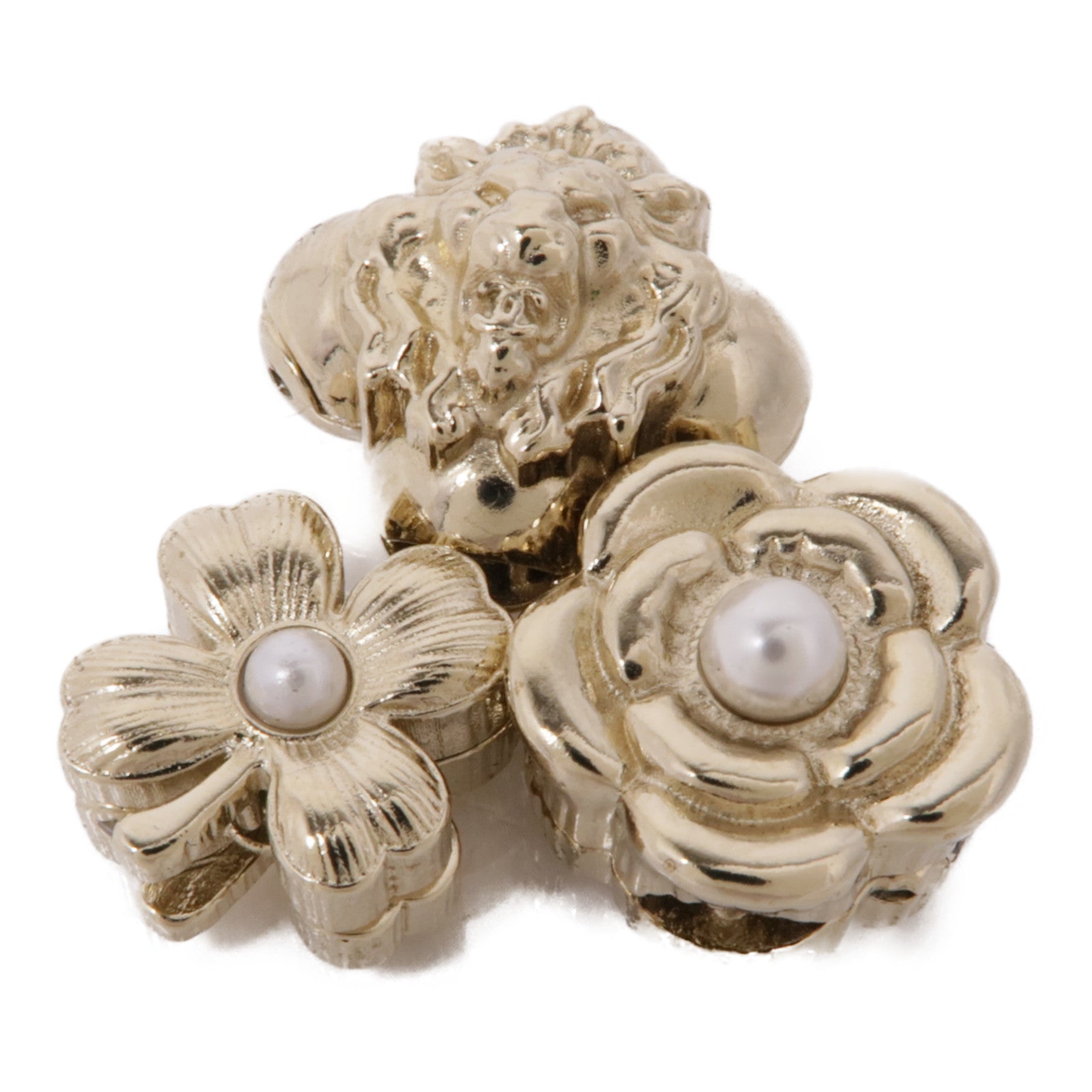 CHANEL 金屬Hair Clip髮夾金色