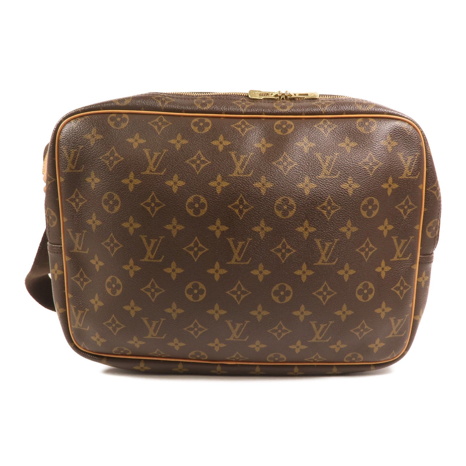 LOUIS VUITTON Monogram Reporter GM金扣肩背袋