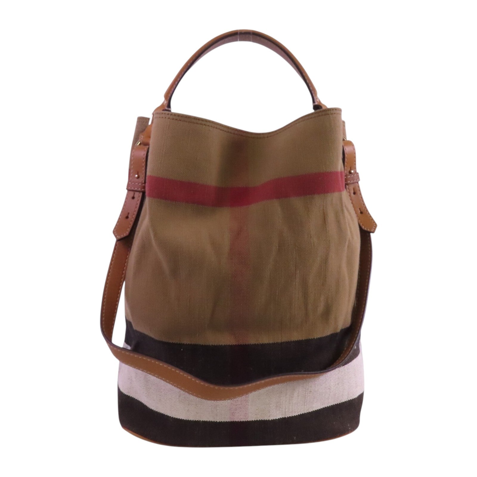 BURBERRY 帆布2Way Shouldre Bag金扣手挽肩背兩用袋