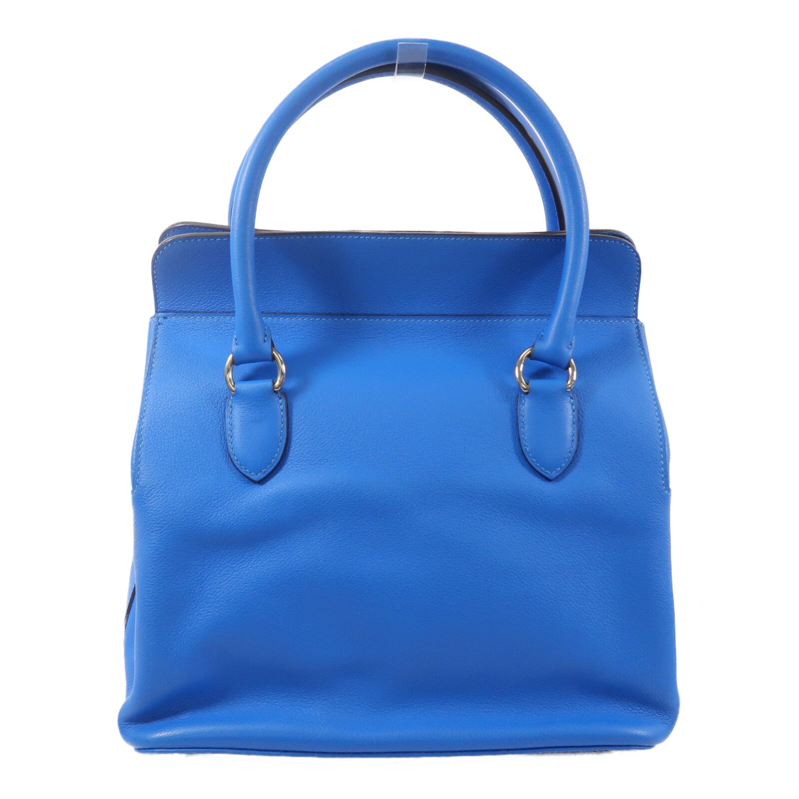 HERMES Evercolor皮革Toolbox 26手挽肩背兩用袋Blue Hydra