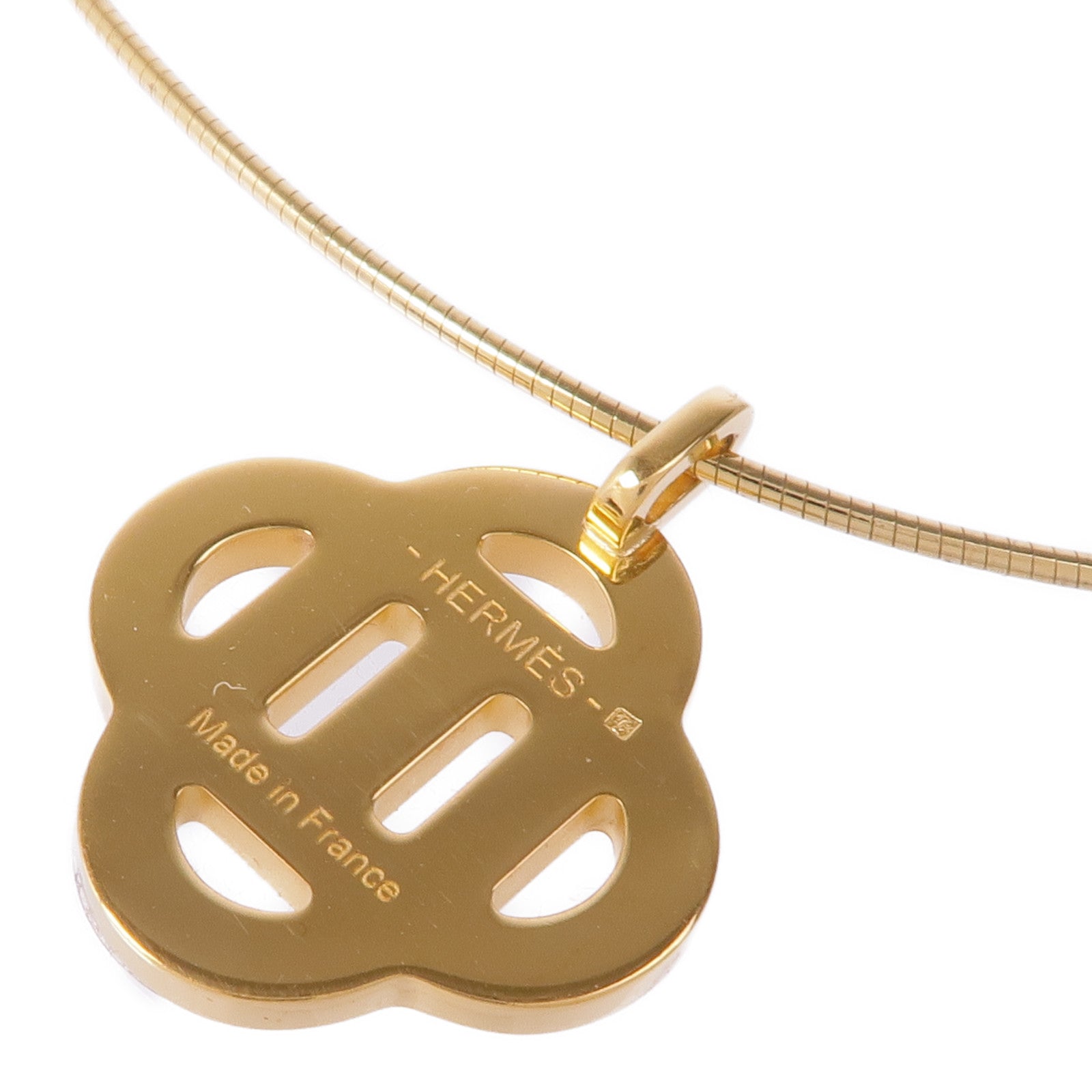 HERMES 金屬Necklace項鍊藍色/金色