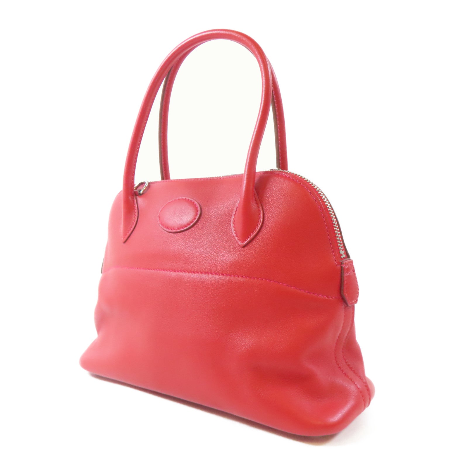 HERMES 【激減優惠】Swift皮革Bolide 27銀扣手挽肩背兩用袋Rouge Garance/紅色