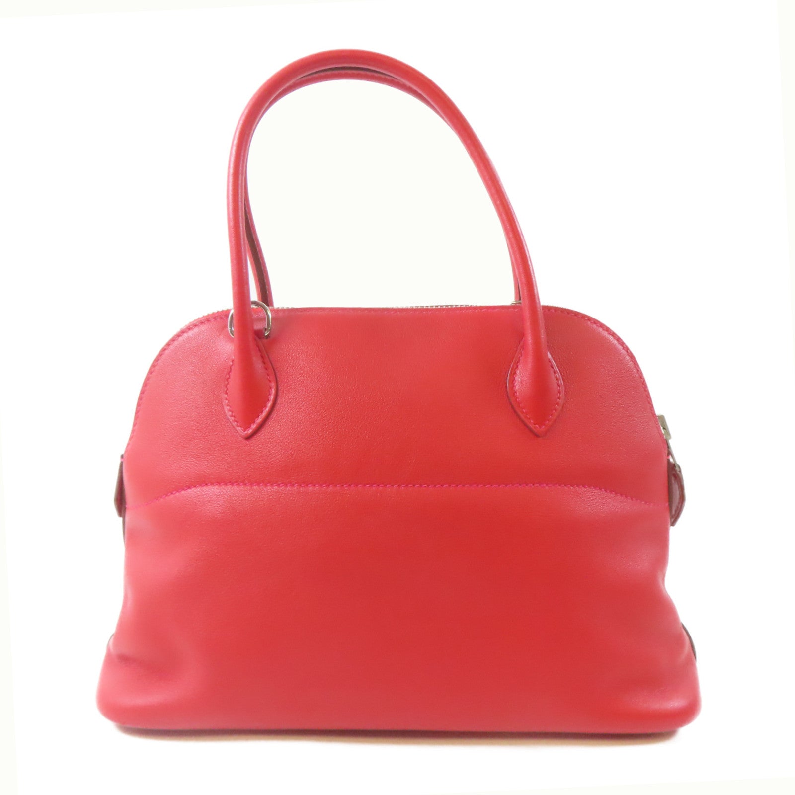 HERMES 【激減優惠】Swift皮革Bolide 27銀扣手挽肩背兩用袋Rouge Garance/紅色